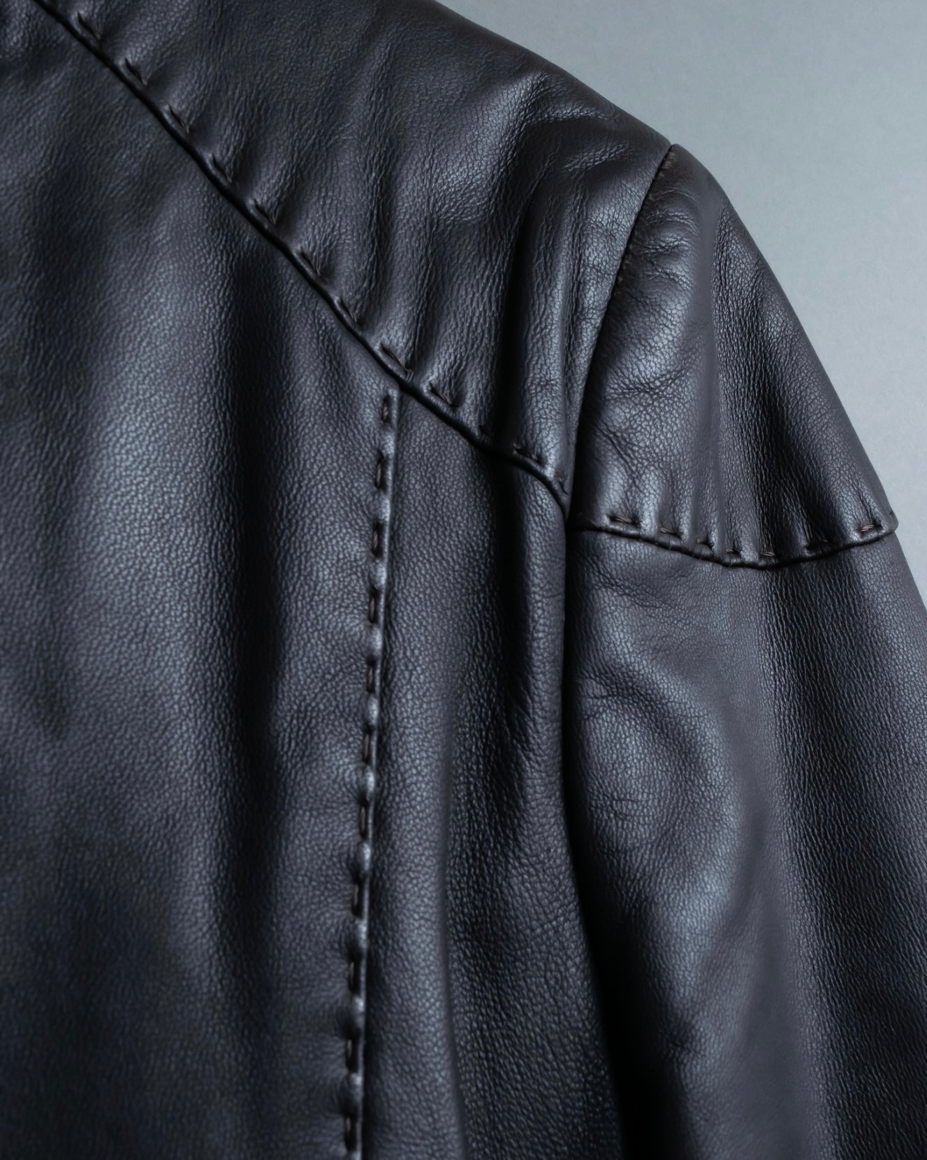 "Emporio Armani" leather stitch special design jacket