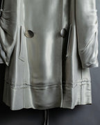 "Maurizio Pecoraro" gather sleeves glossy silver spring coat