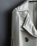 "Maurizio Pecoraro" gather sleeves glossy silver spring coat