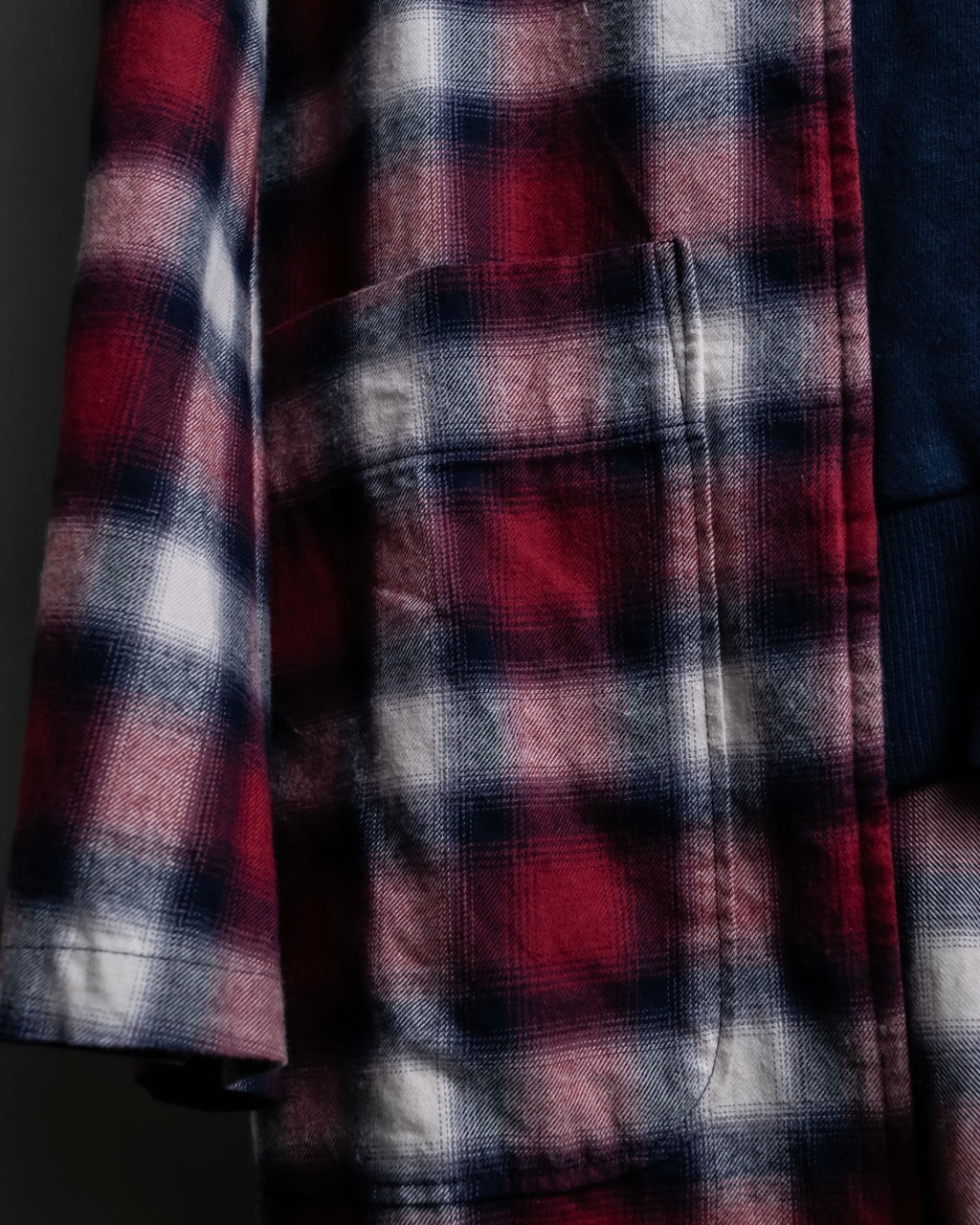 “John UNDERCOVER” gown designed check long hoodie