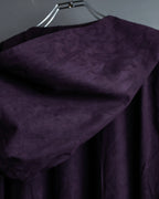 "80s Yves Saint Lauren" Oversized hooded spring coat