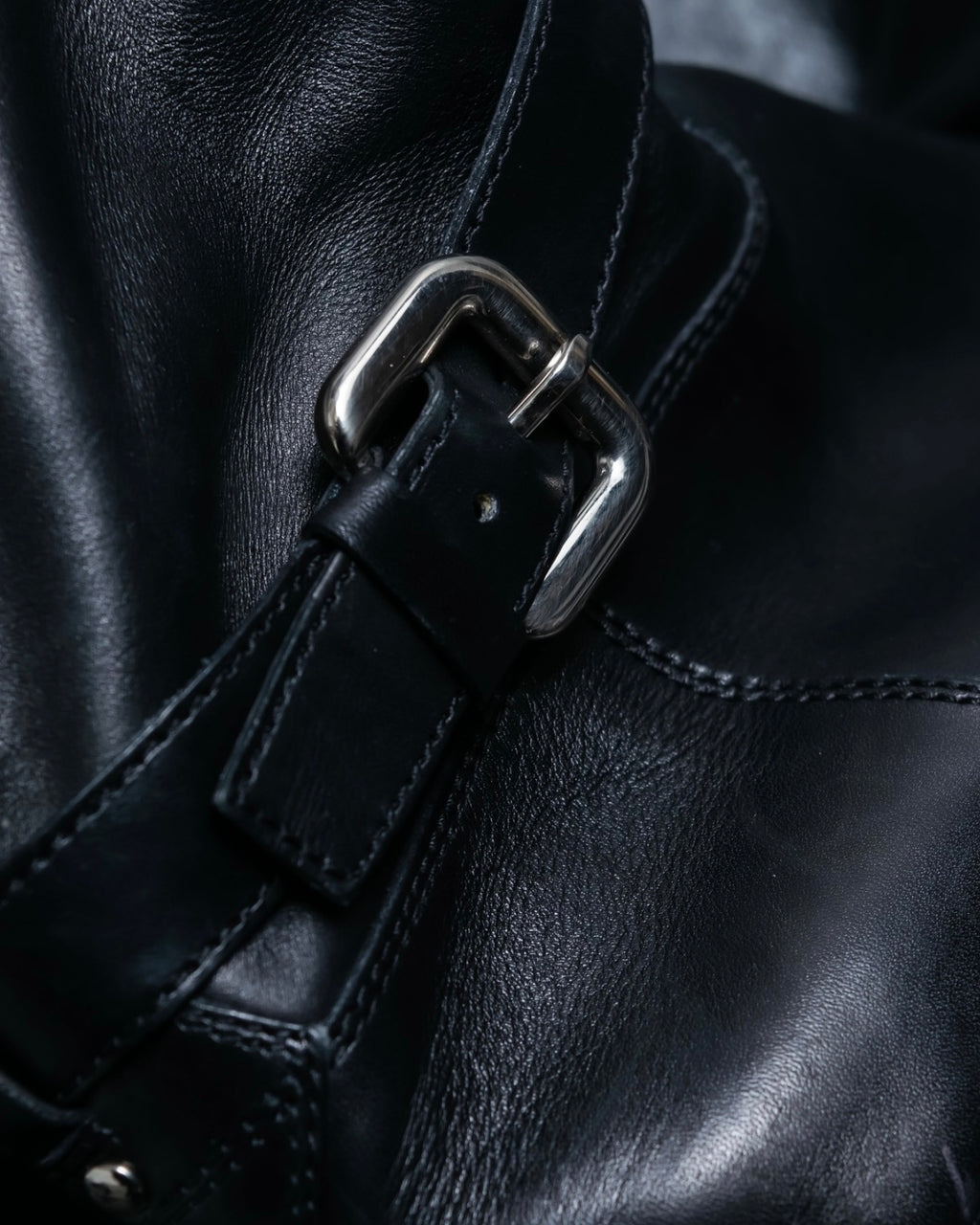 "PRADA" engineered leather boots