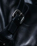 "PRADA" engineered leather boots