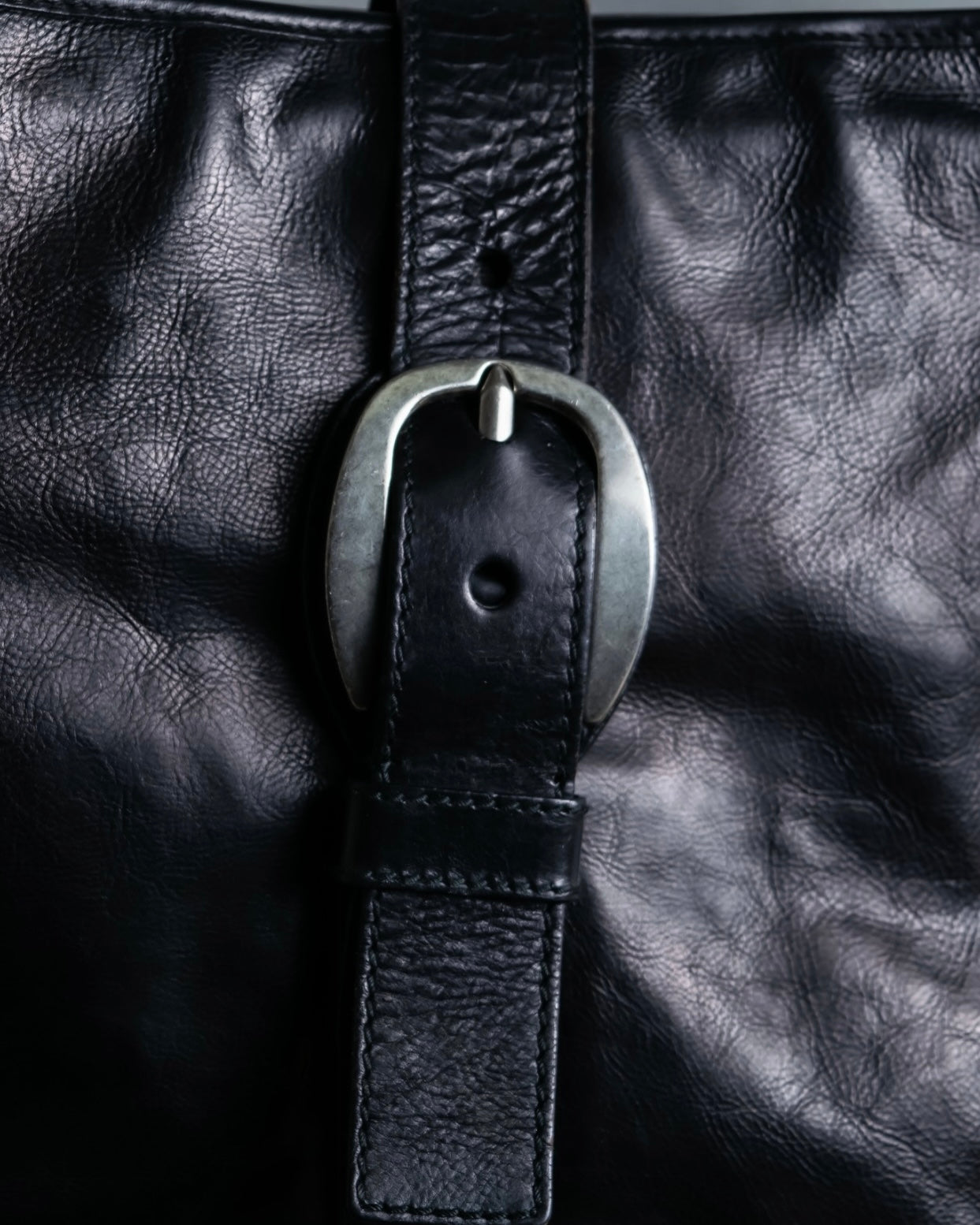 "YSL" Leather belt detail shoulder bag