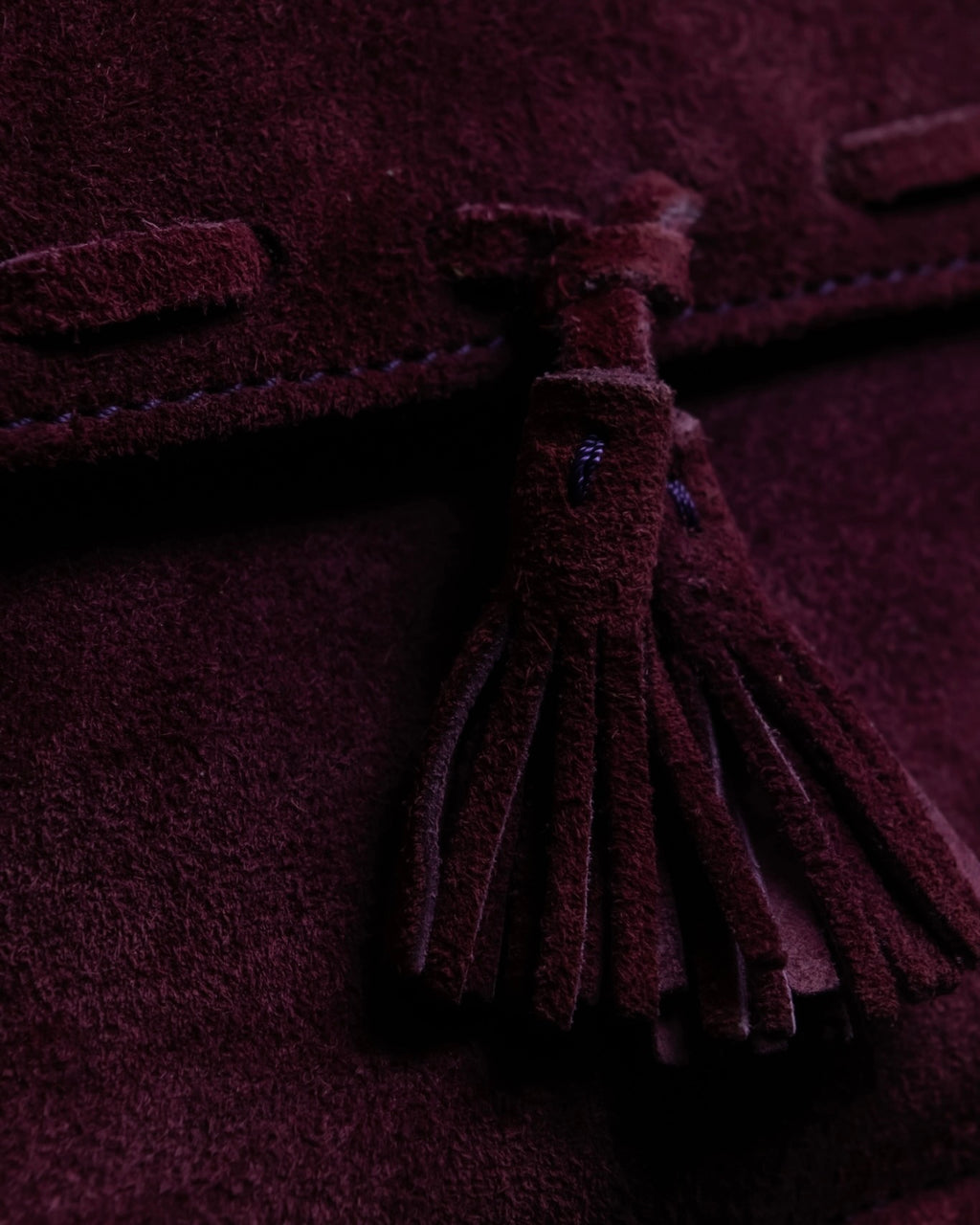 "CELINE" Purple red gradient suede shoulder bag