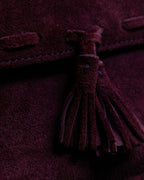 "CELINE" Purple red gradient suede shoulder bag