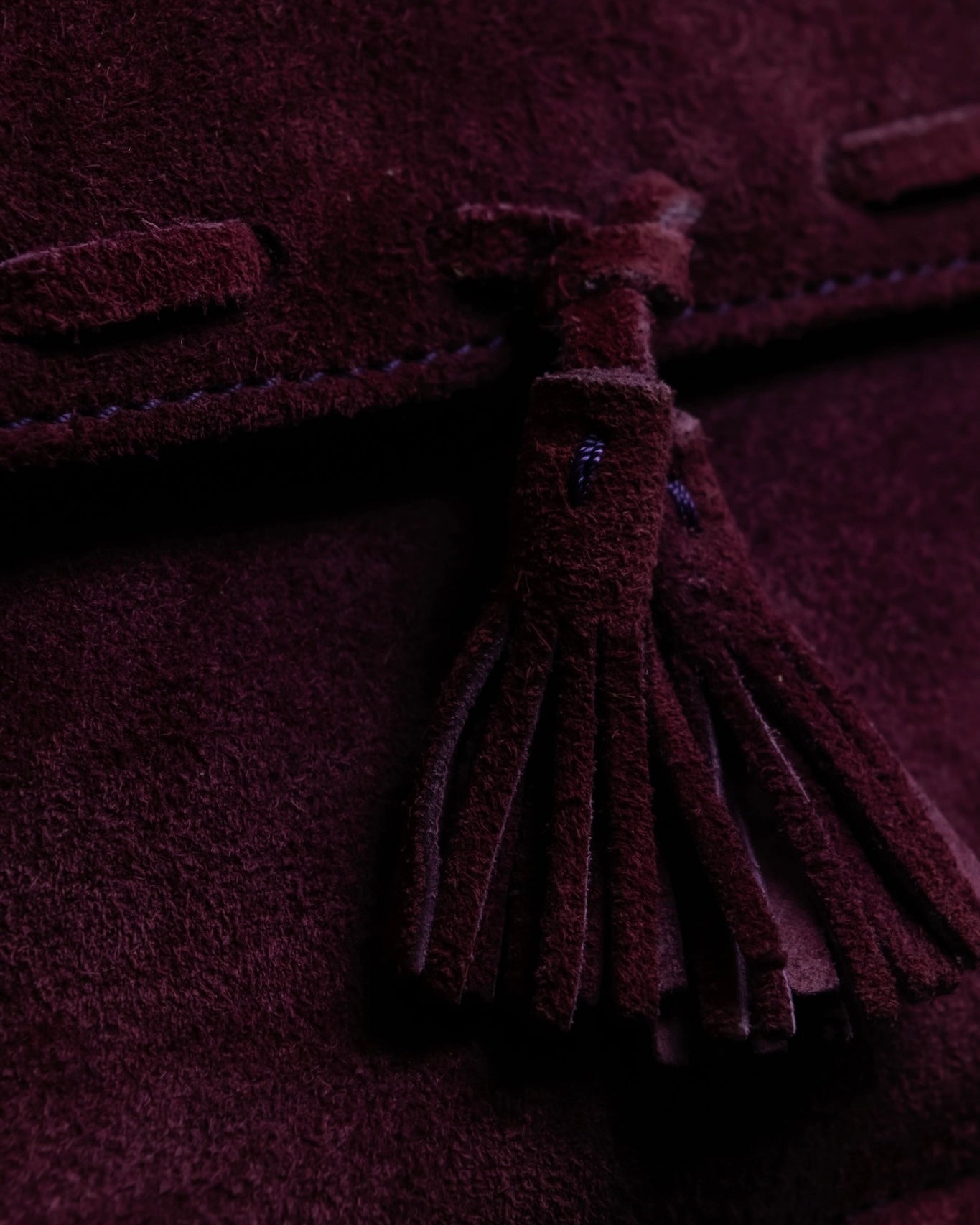 "CELINE" Purple red gradient suede shoulder bag