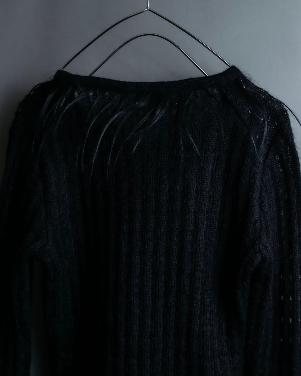 "FENDI" Hair fringe sheer combination summer knit