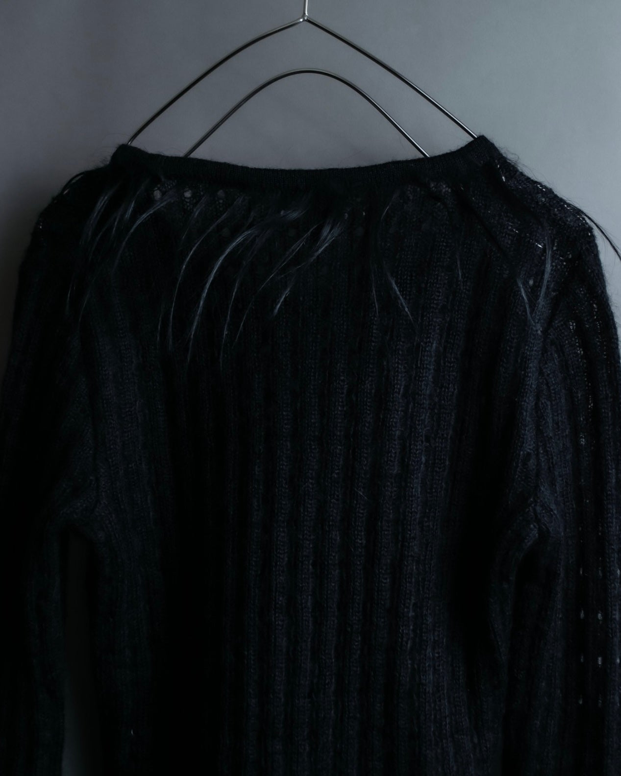 "FENDI" Hair fringe sheer combination summer knit