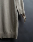 "MM6" Arm fringe design knit dress