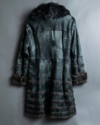 Vintage Rabbit & Fox Real Fur Coat