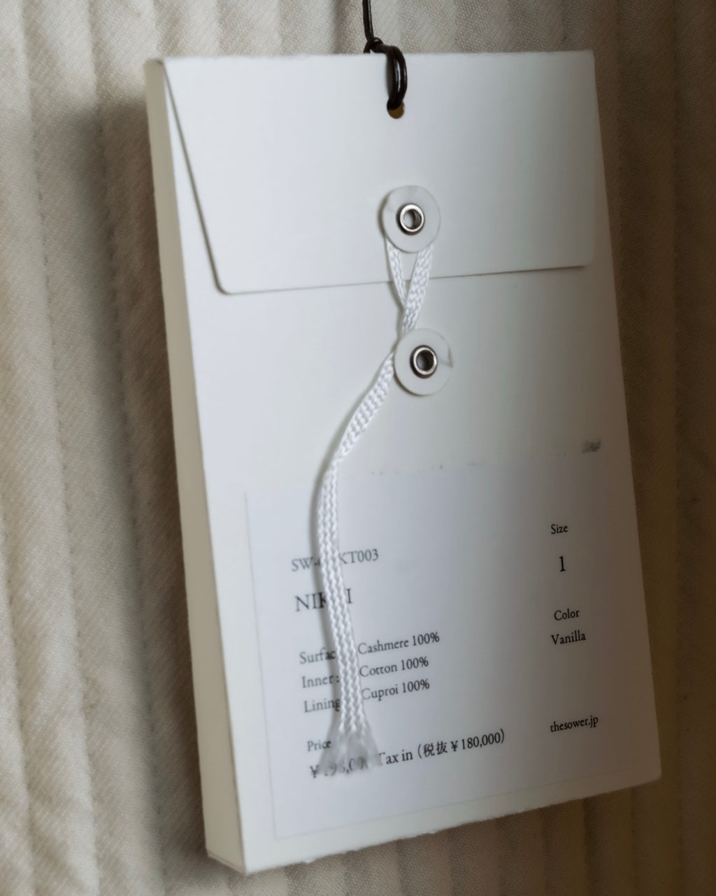 "SOWER" cashmere cotton double breasted tailored jacket