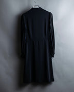 “Karl Lagerfeld” pleats designed stand collar summer dress