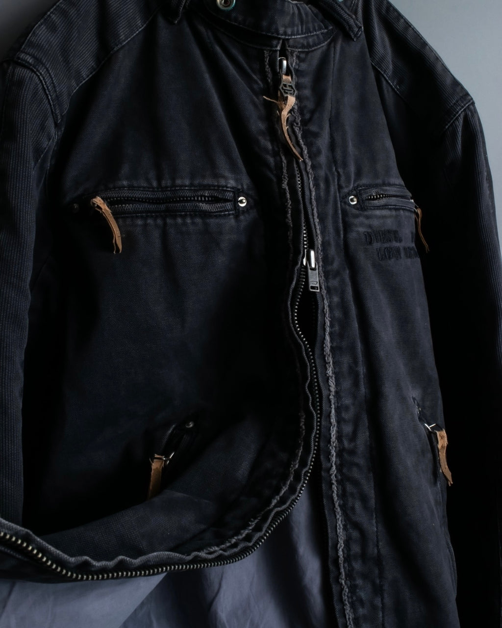 "DIESEL" Double zip gimmick jacket