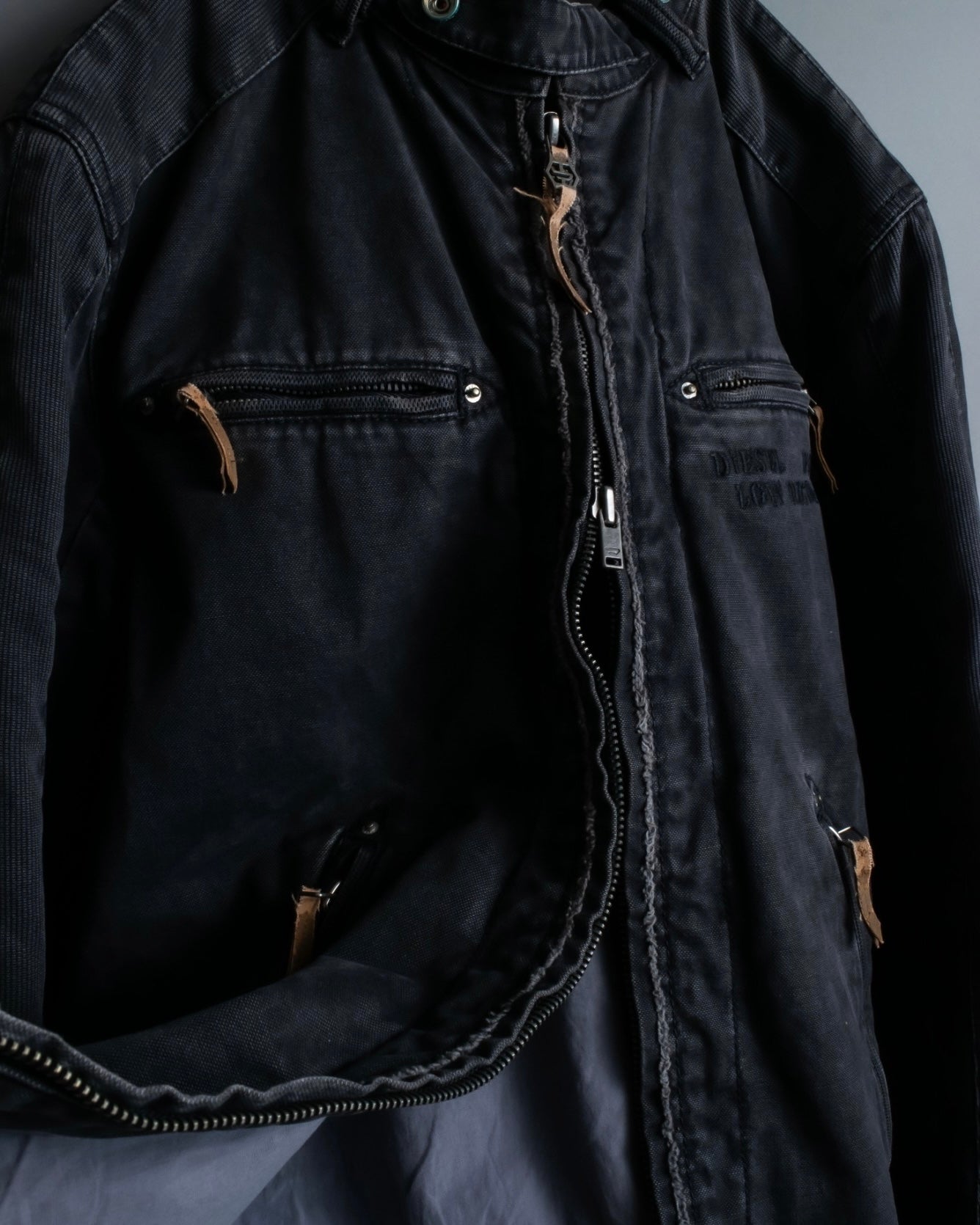 "DIESEL" Double zip gimmick jacket