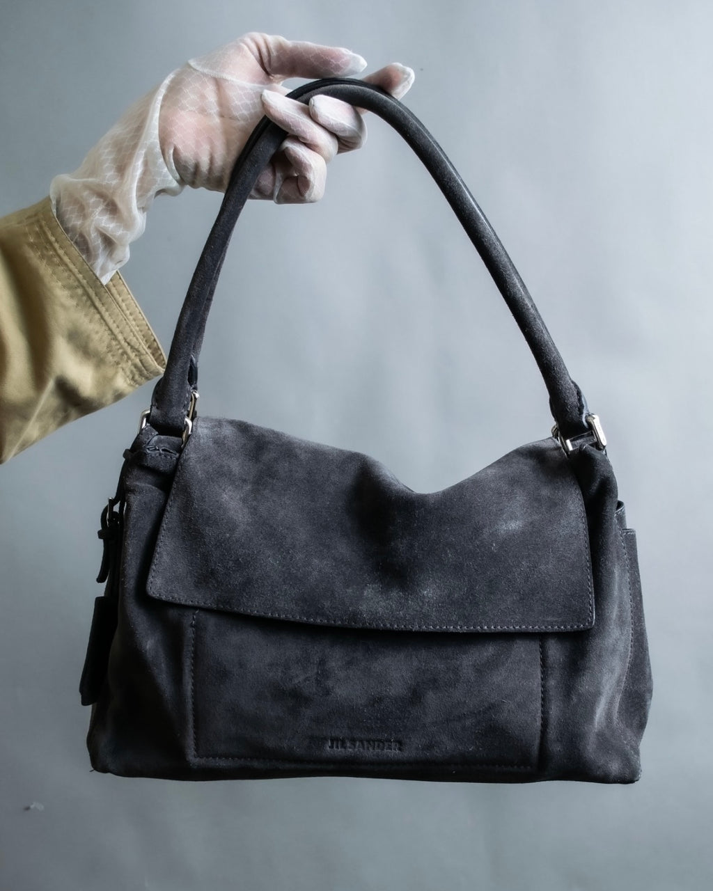 "JIL SANDER" Beautiful suede leather handbag