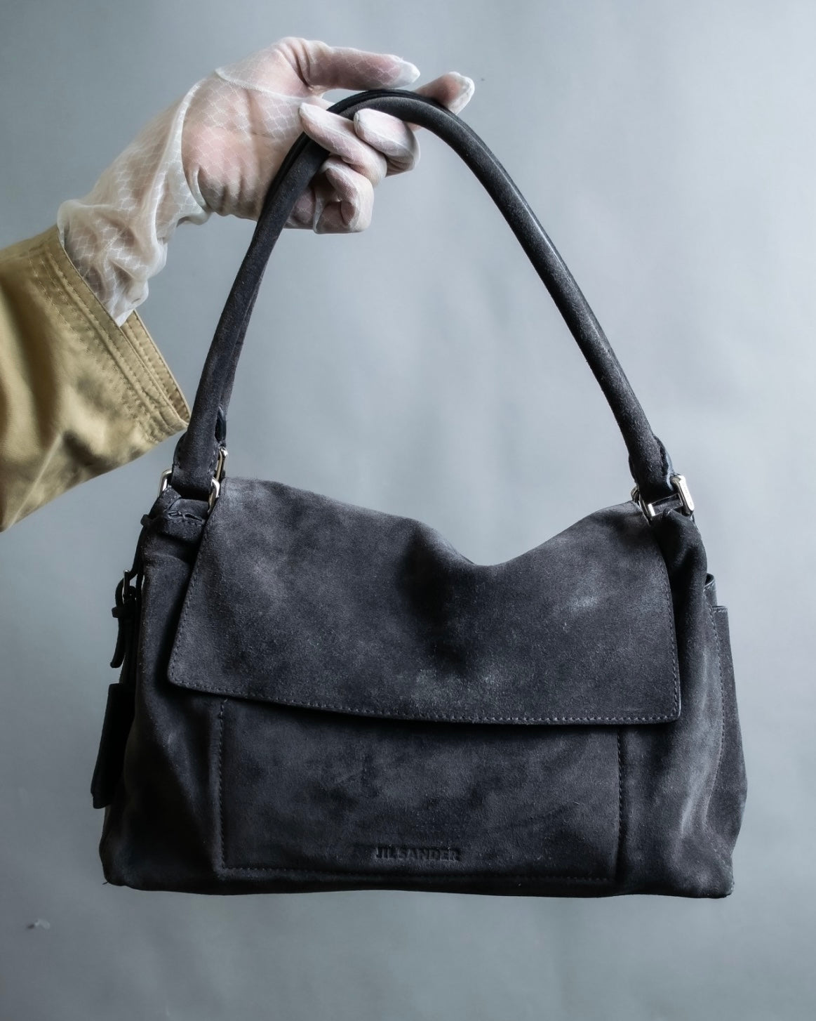 "JIL SANDER" Beautiful suede leather handbag