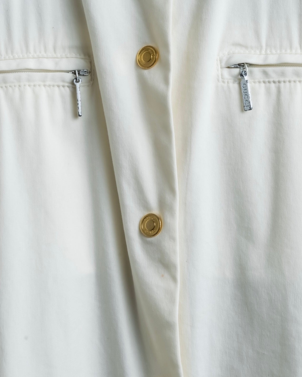 "GUCCI" zip pocket designed gold buttons shirt