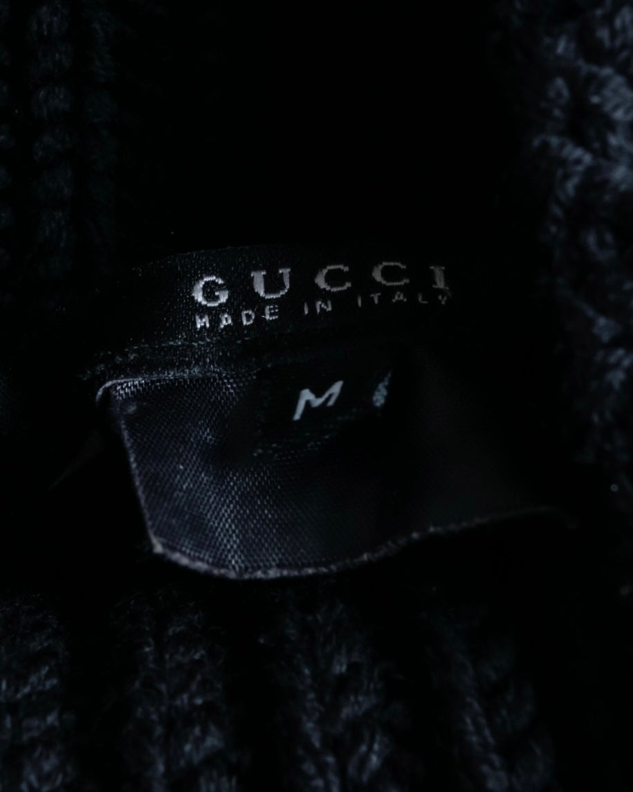 "GUCCI" Oversized high neck design rib knit