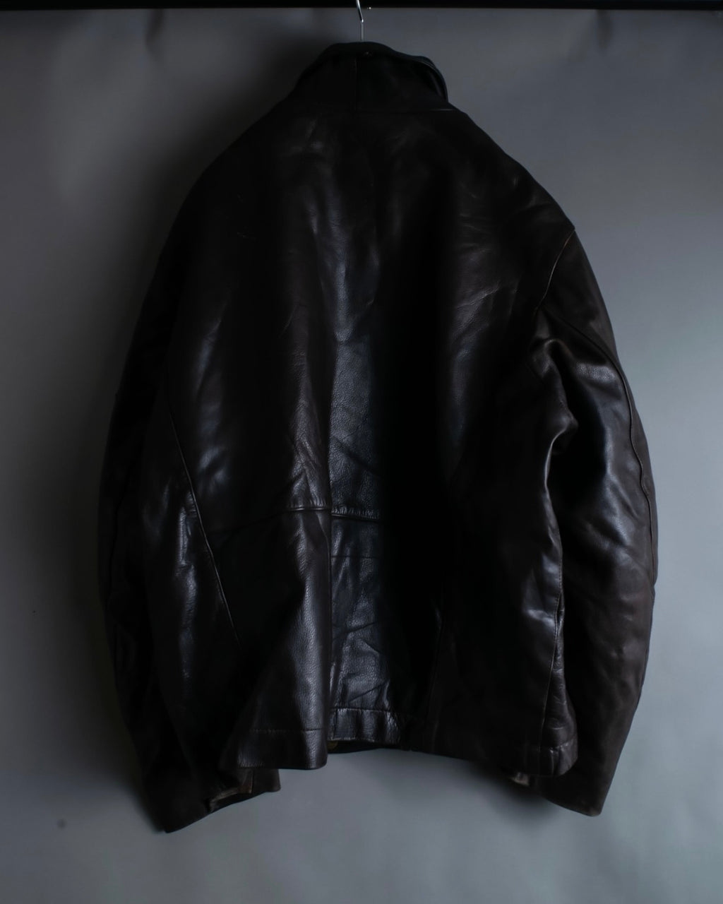 Vintage oversized leather flight jacket