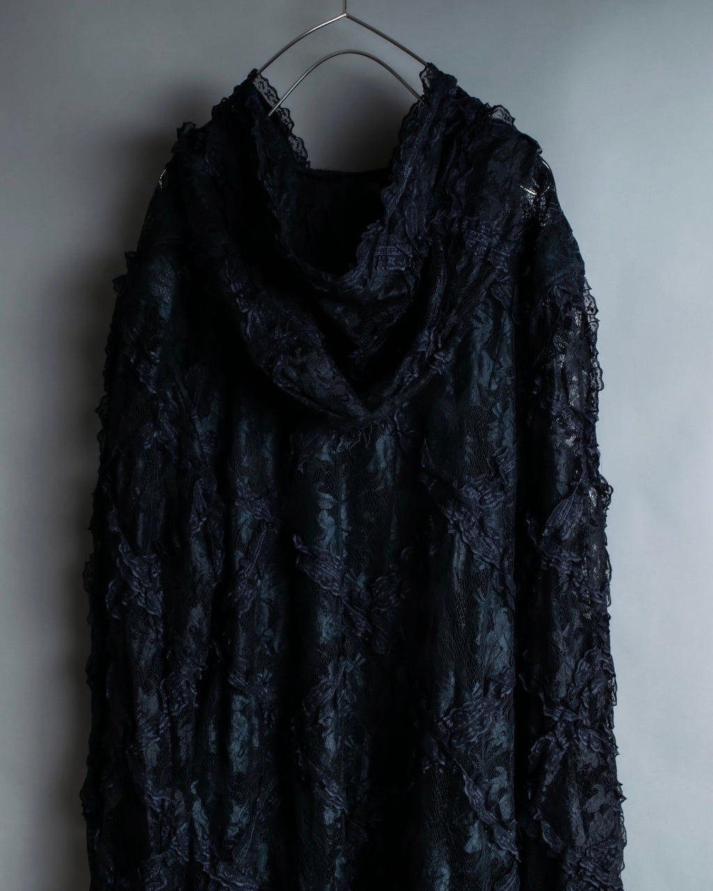 Beautiful sheer long hoodie coat