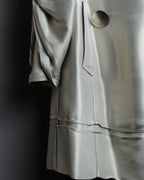"Maurizio Pecoraro" gather sleeves glossy silver spring coat