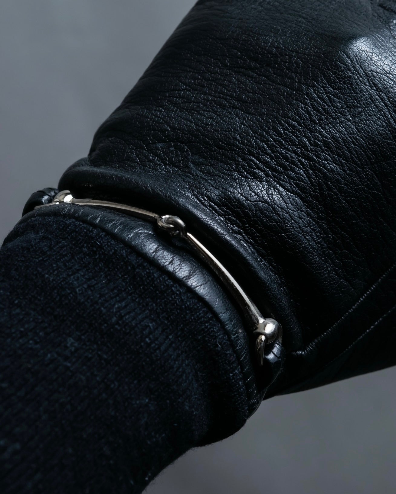 "GUCCI" Horsebit Leather×cashmere Gloves