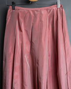 Pink Silky Flare Skirt