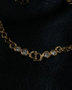 "Christian Dior" logo chain necklace
