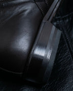 “BOTTEGA VENETA” round toe intrecciato leather boots