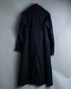 "Y's 2018 aw" Long coat with euphemistic lapels and different materials