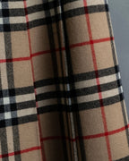 "Burberry's (70-80's)" Nova check side zip pleated skirt