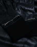 "GUCCI" Horsebit Leather×cashmere Gloves