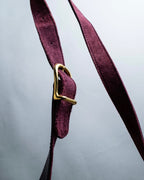 "CELINE" Purple red gradient suede shoulder bag