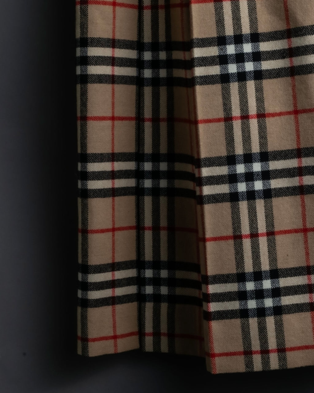 "Burberry's (70-80's)" Nova check side zip pleated skirt