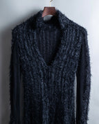 "FENDI" mohair shaggy long cardigan