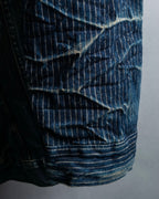 "Levi's Redloop" Aging process pencil stripe denim jacket