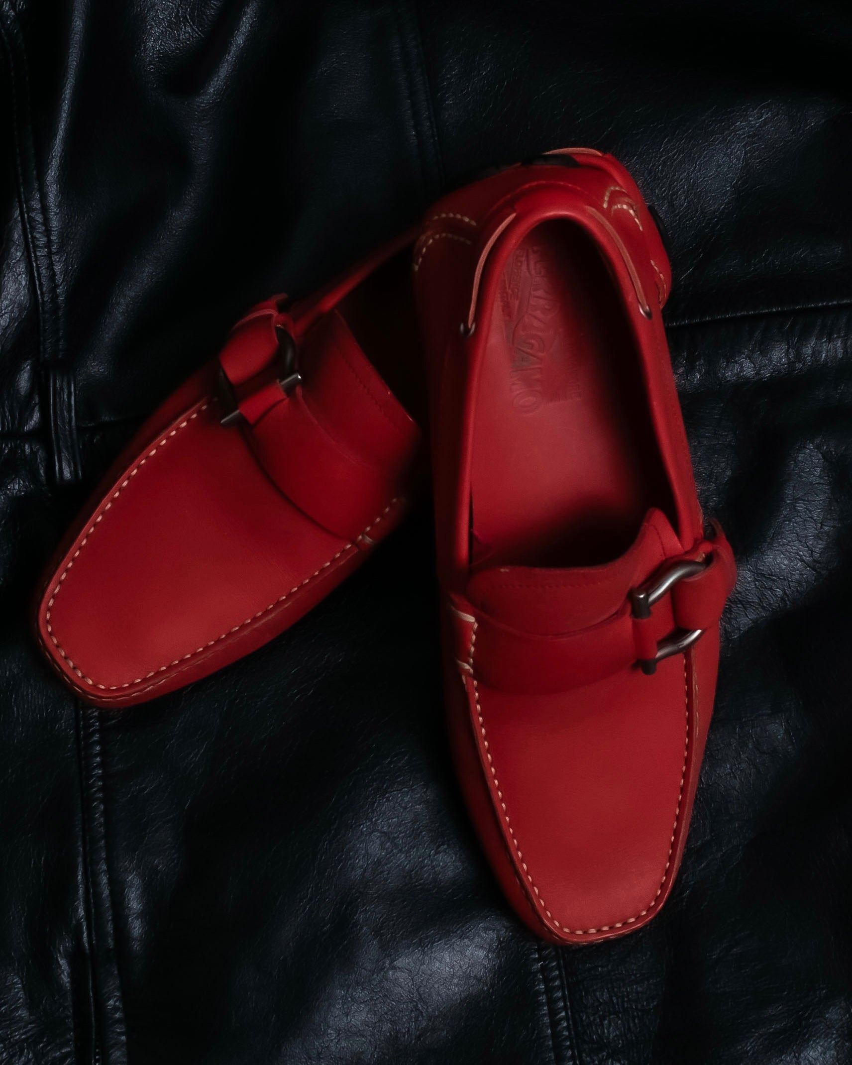 "Salvatore Ferragamo" gancino designed rubber sole loafer