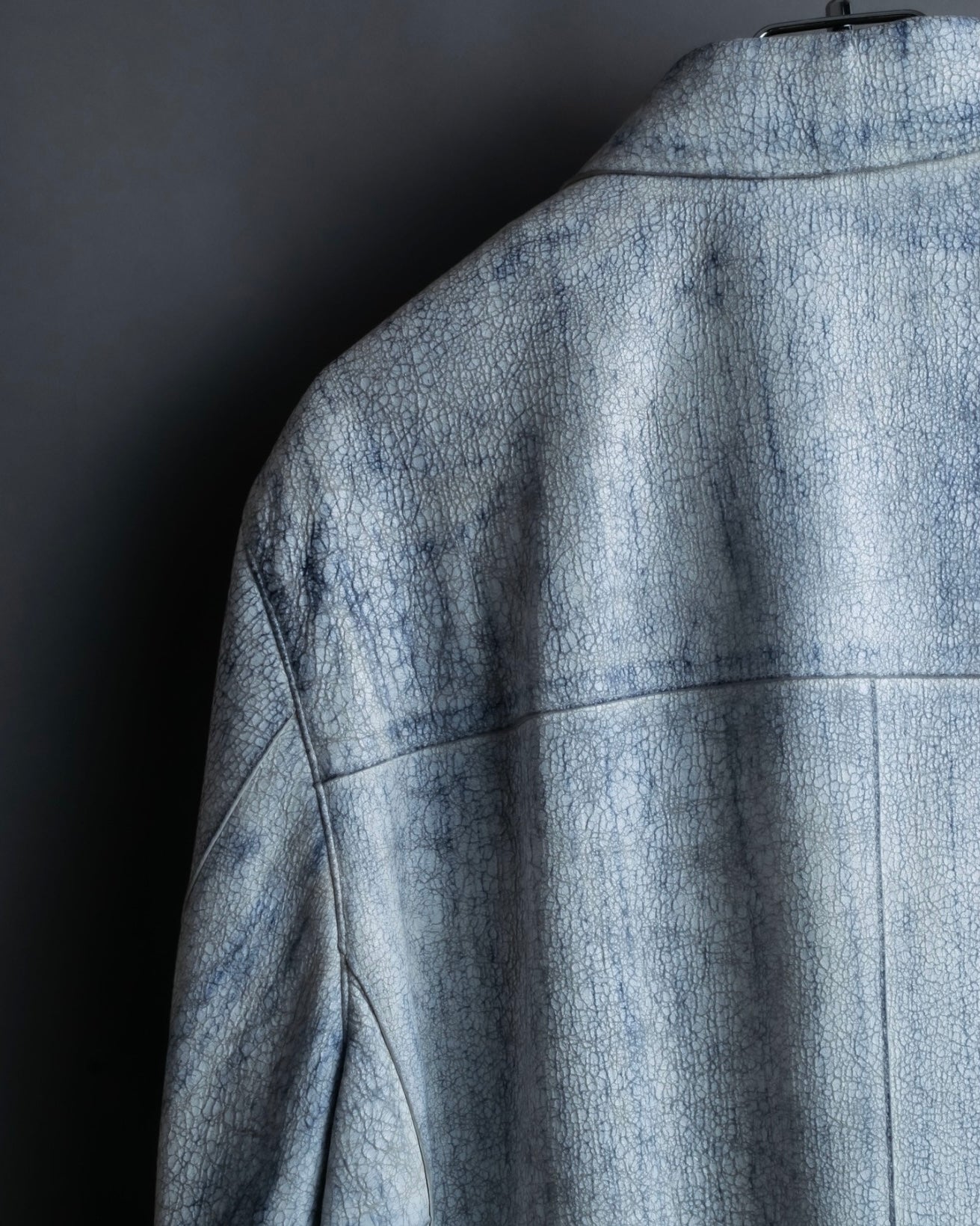 "CRISTIANO di THIENE"Crack design white leather jacket