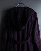 "80s Yves Saint Lauren" Oversized hooded spring coat