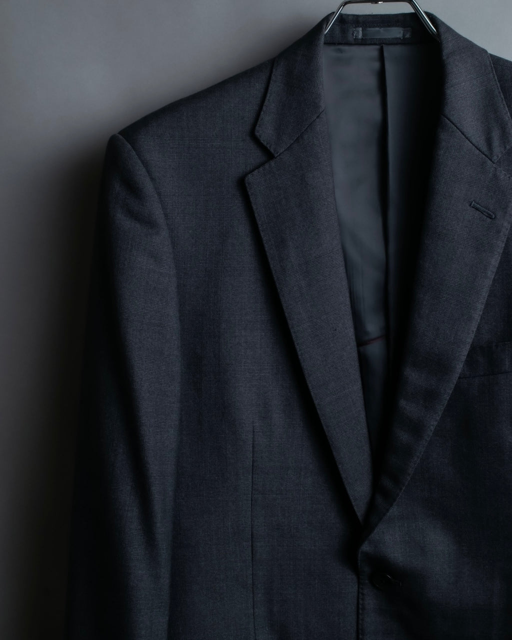 "KANSAI YAMAMOTO" Grey hidden check three-piece set up