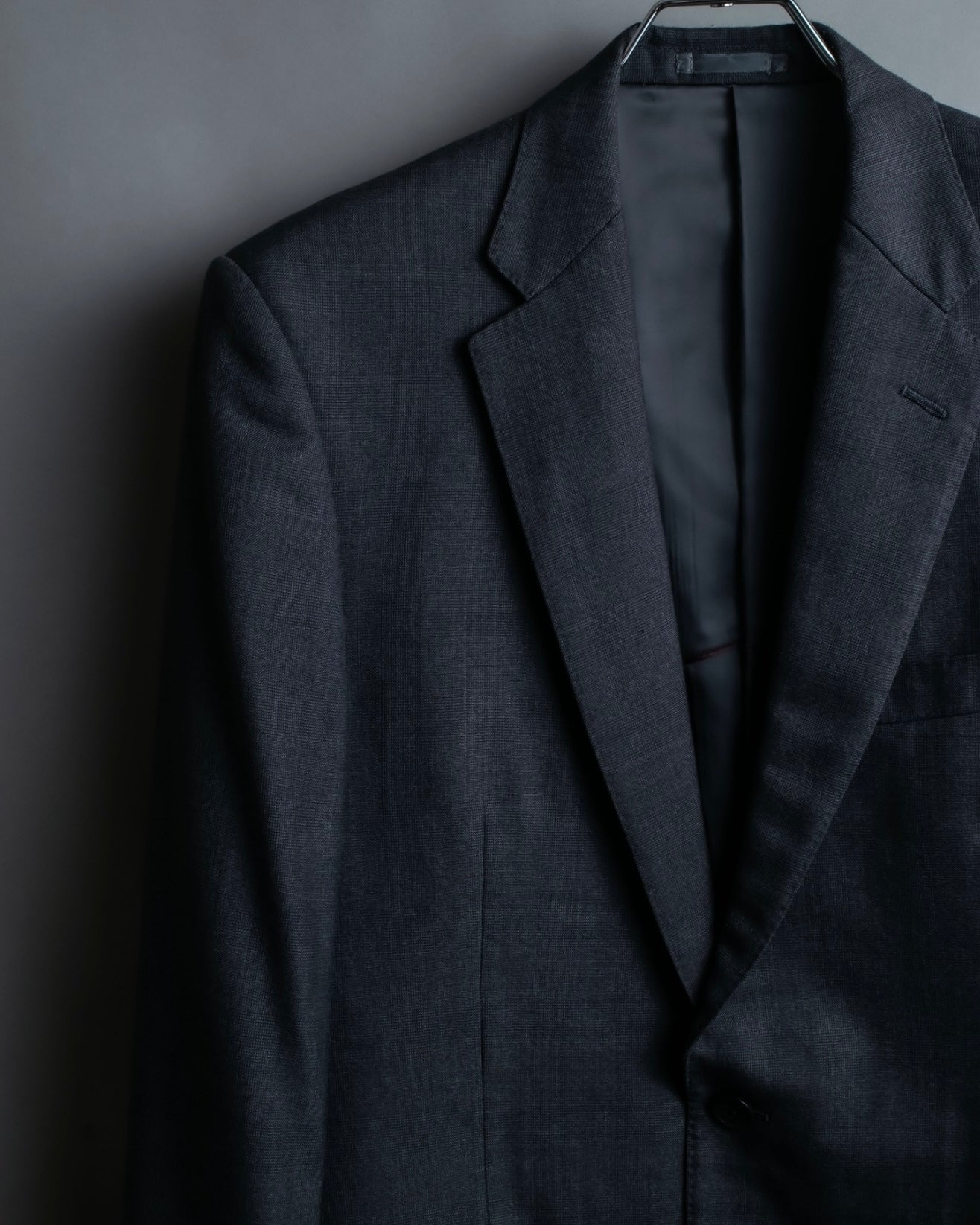 "KANSAI YAMAMOTO" Grey hidden check three-piece set up