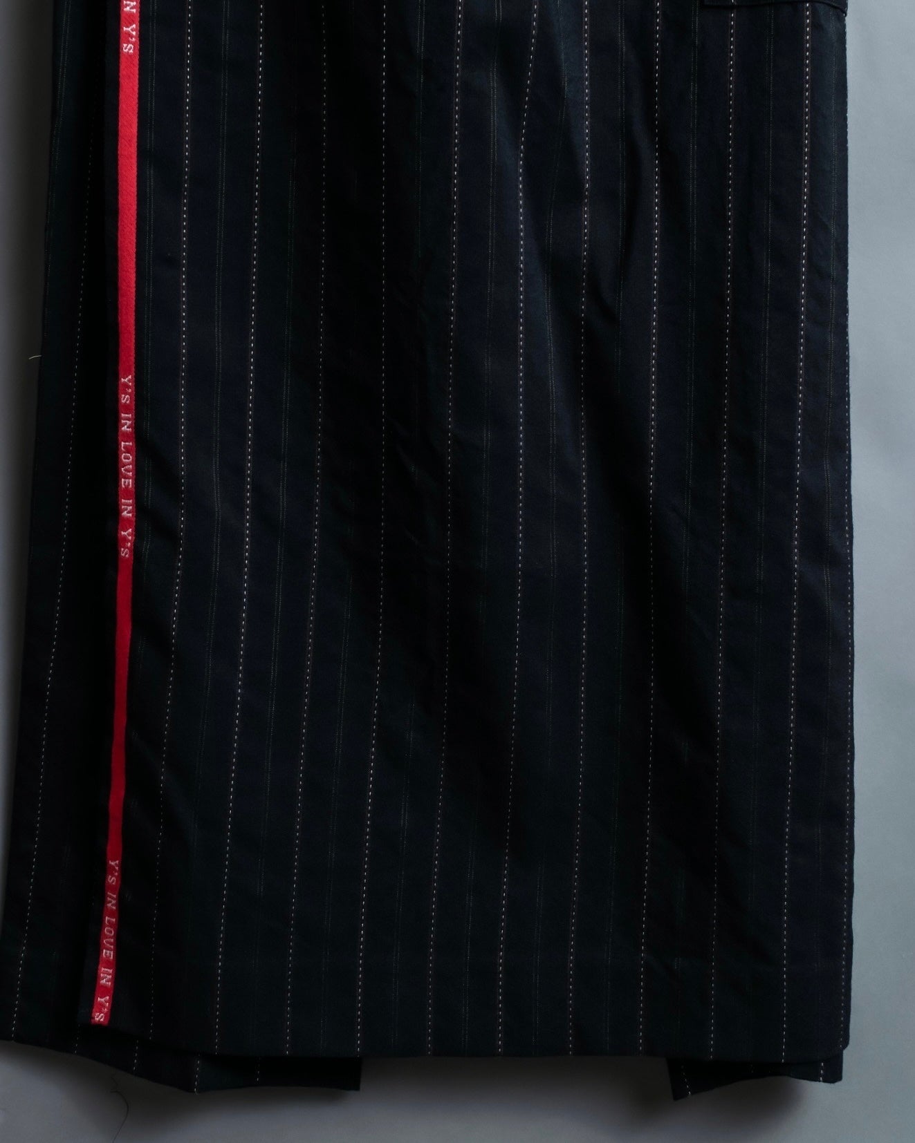 "Y's" Red Line Striped Wrap Pants Design Setup