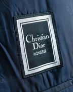 "Christian Dior" stitch design stripe black set up