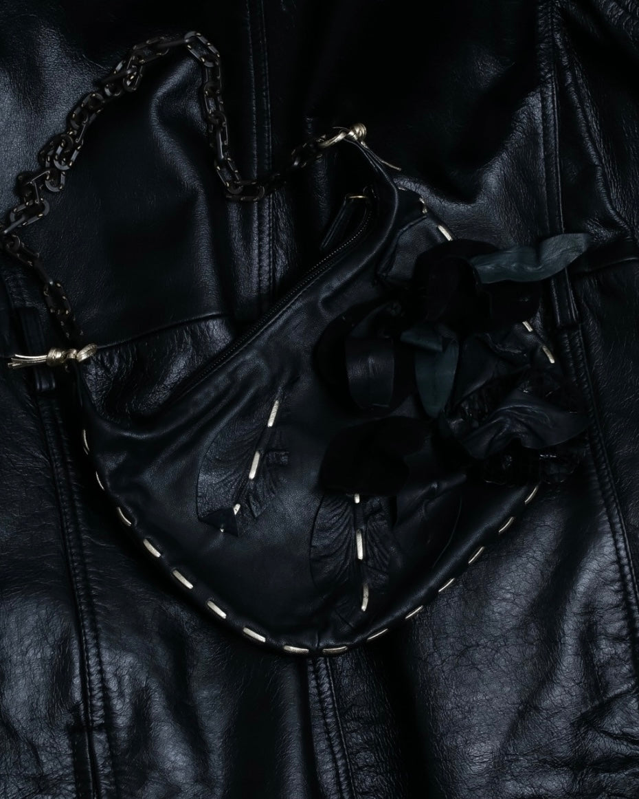 "VALENTINO GARAVANI" Flower accent chain leather bag