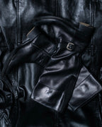 "PRADA" engineered leather boots