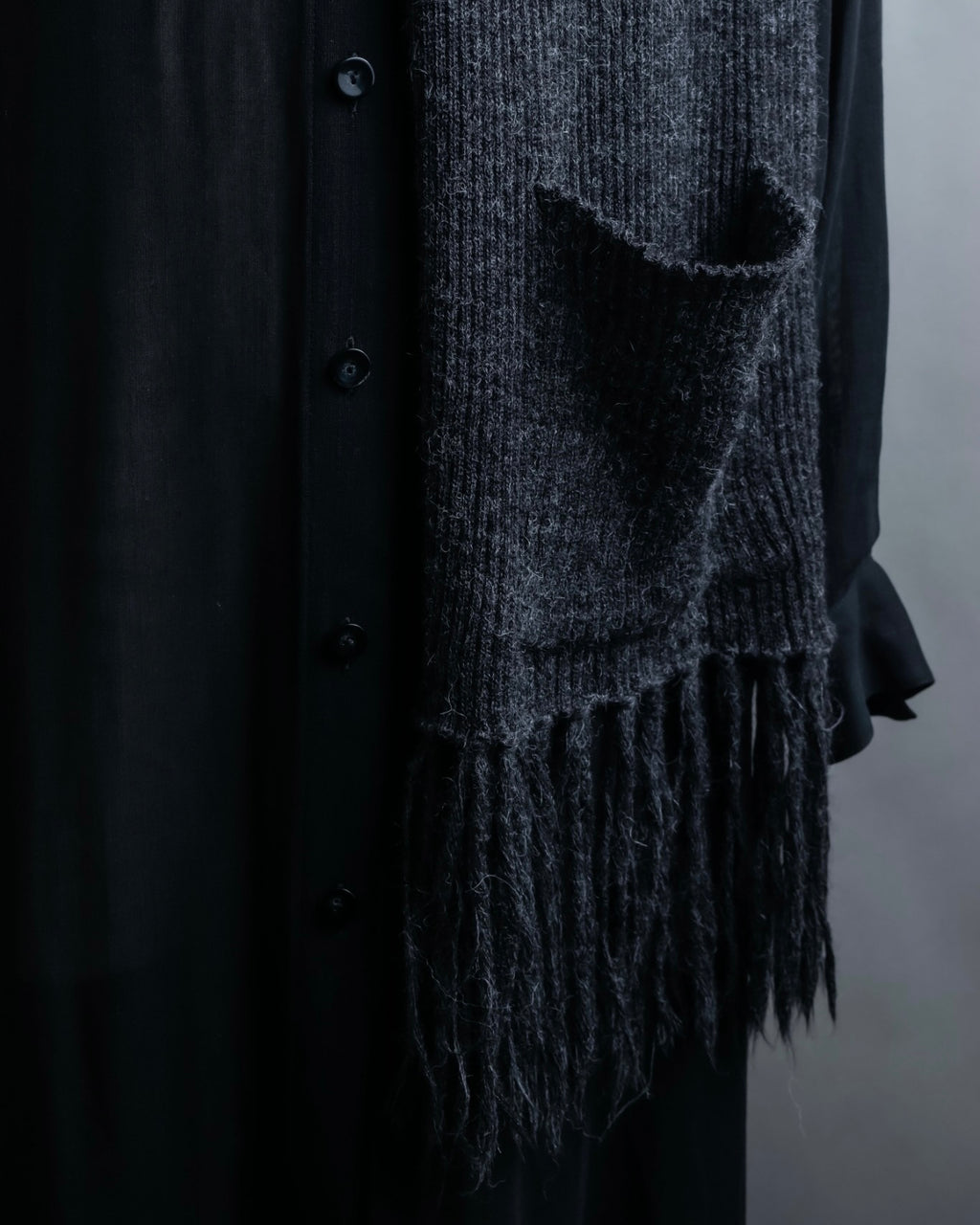 "Jean-Paul GAULTIER" super long muffler cardigan