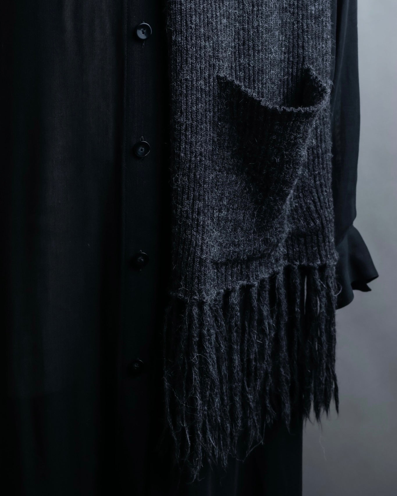 "Jean-Paul GAULTIER" super long muffler cardigan