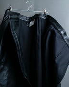 "Tricot Comme des Garçons" leather wrap skirt