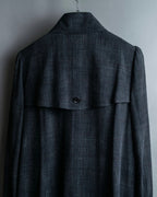 “Burberry Black Label” Trench coat designed long check shirts